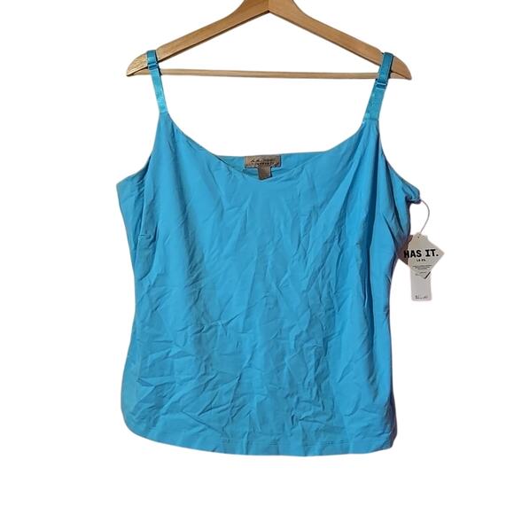 i.e. Tops - NWT i.e. women 2X Turquoise Blue Camisole/Tank Top [0053]